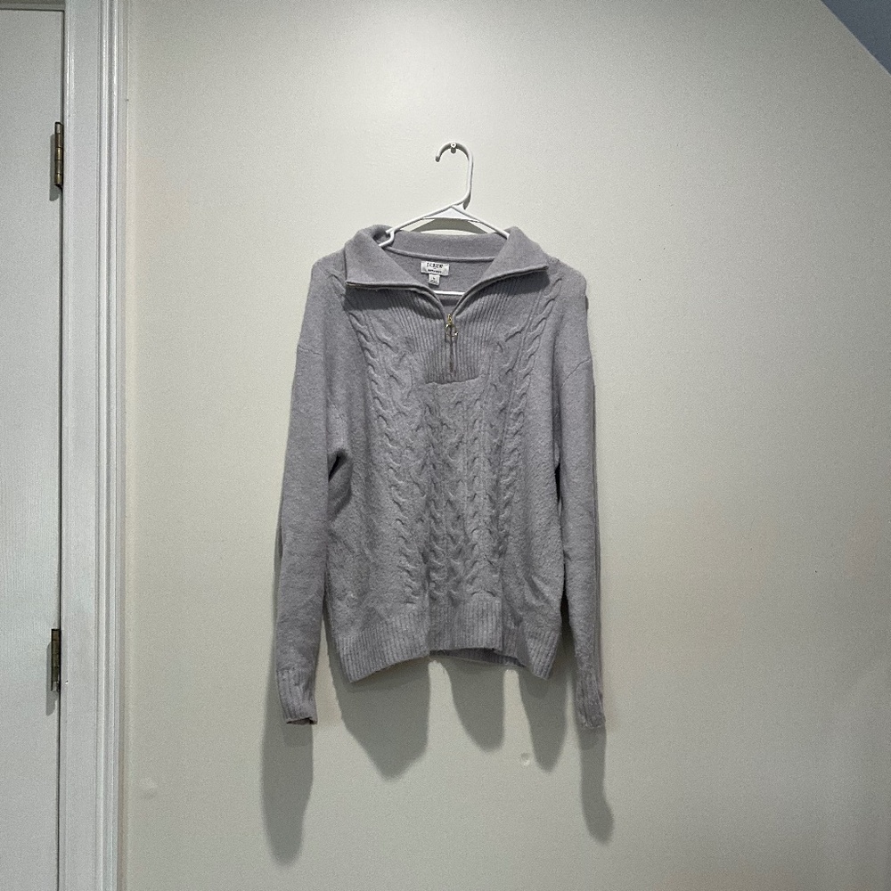 Multicolored Quarter Zip Cable Knit